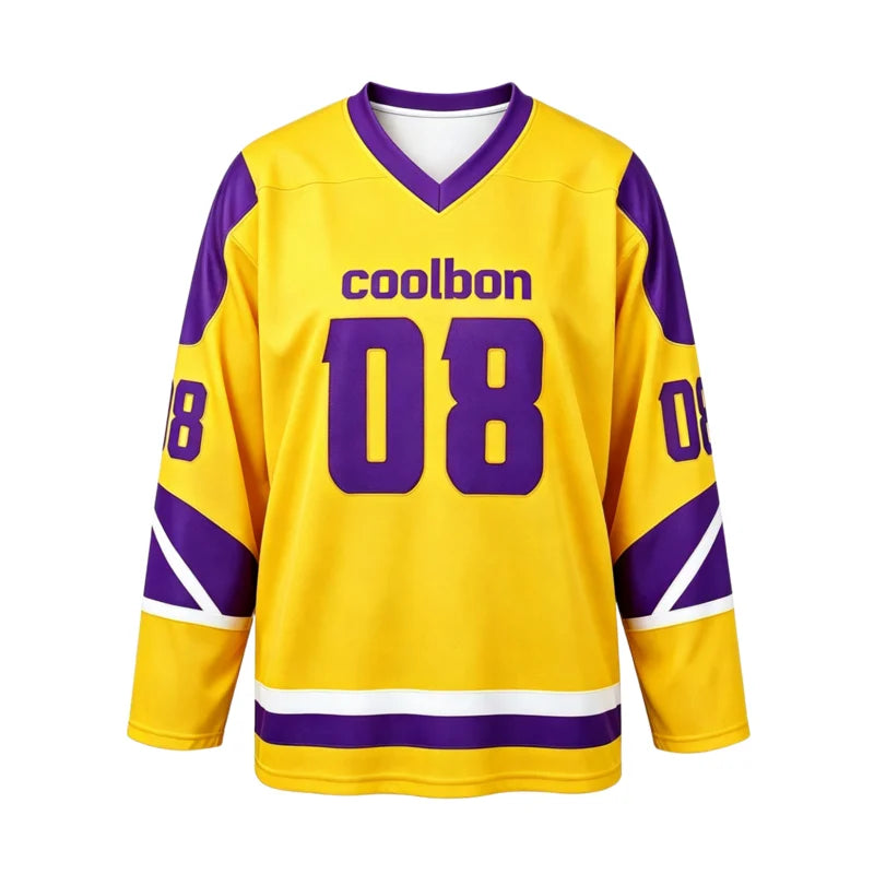 Hockey Number Graphic Long Sleeve Jersey For Sports Outfits
