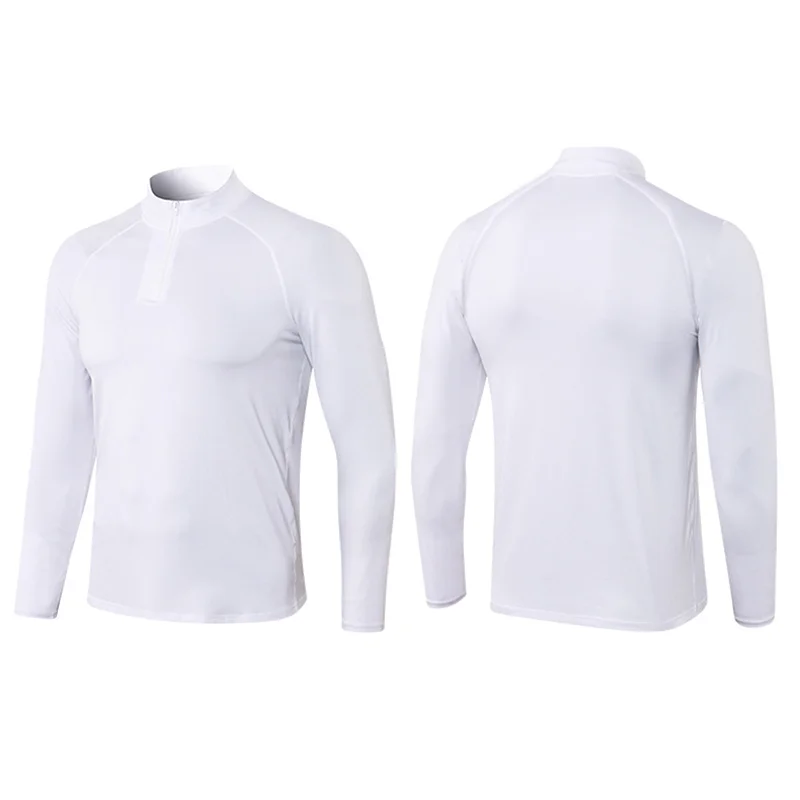 Stand Collar Half Zip Long Sleeve Running Training Top