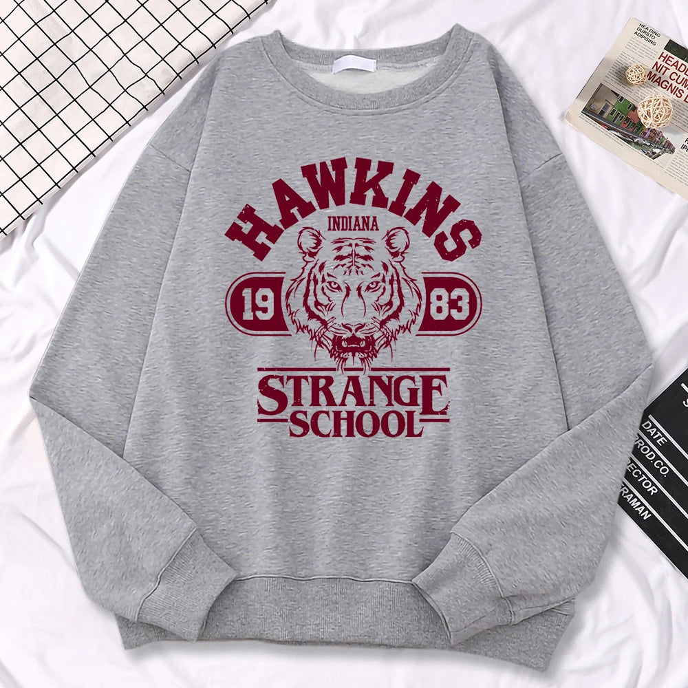 Letter Graphic Long Sleeve Pullover Casual Hoodie for Layering