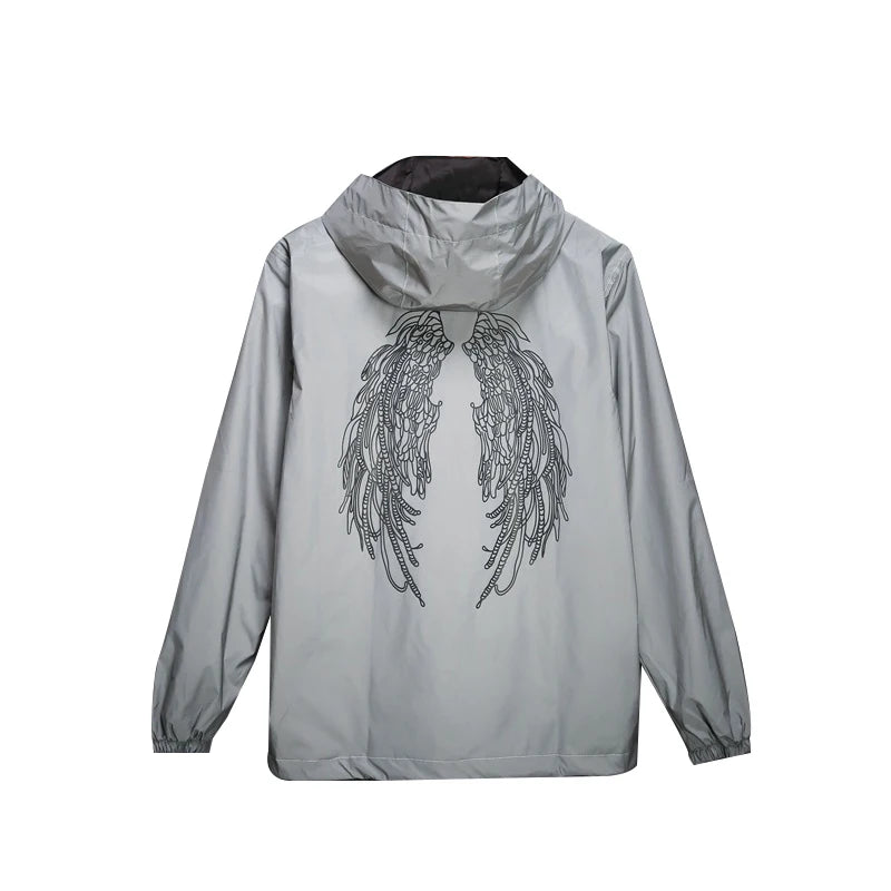 Hooded Long Sleeve Full Zip Casual Streetwear Jacket