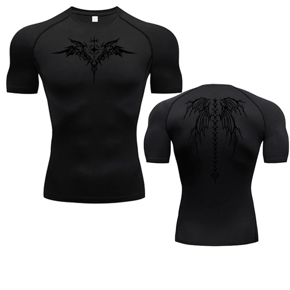 Fitted Sports Compression Shirt with Original Sleeve Style Options