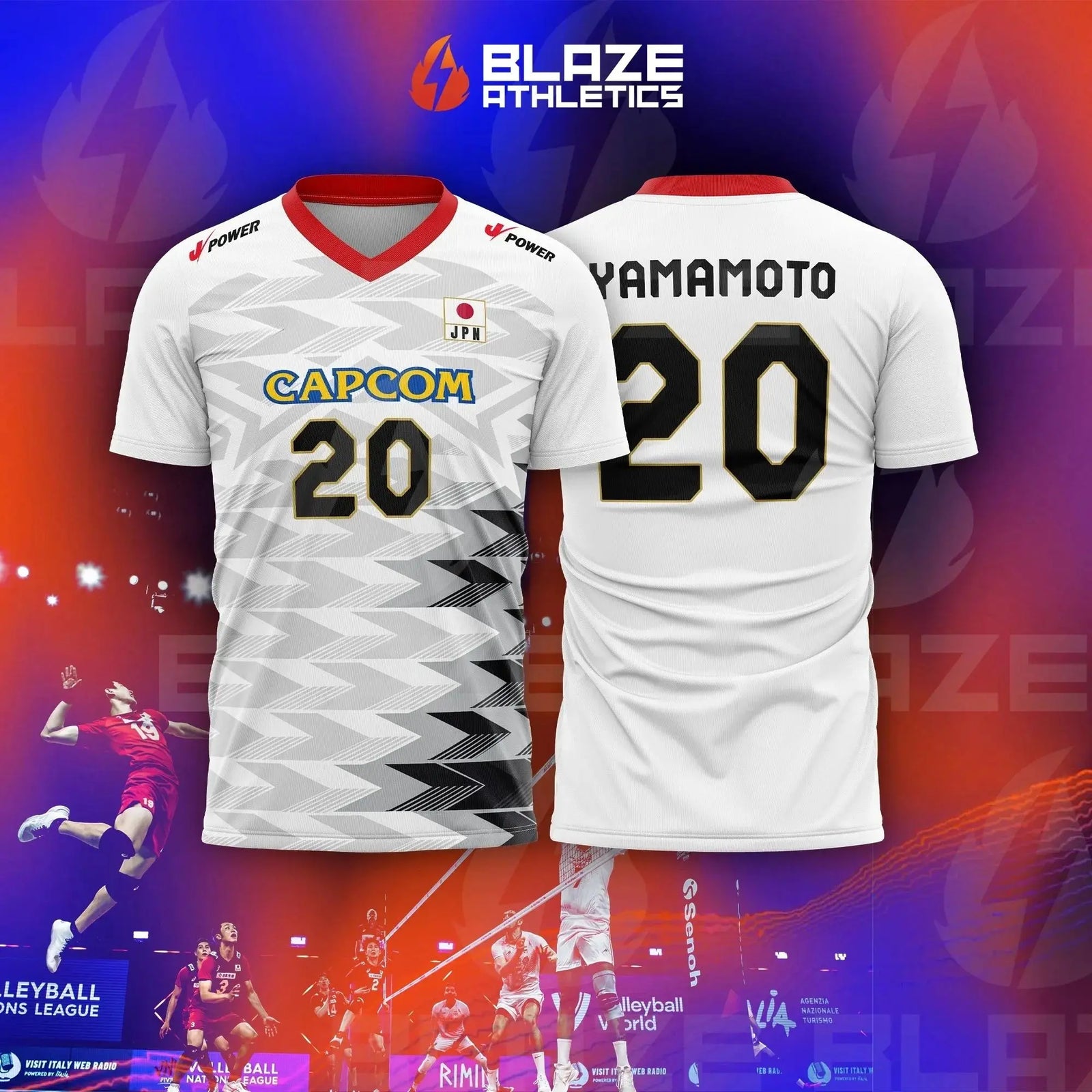 Volleyball Graphic Short Sleeve Sports Jersey with Number Print
