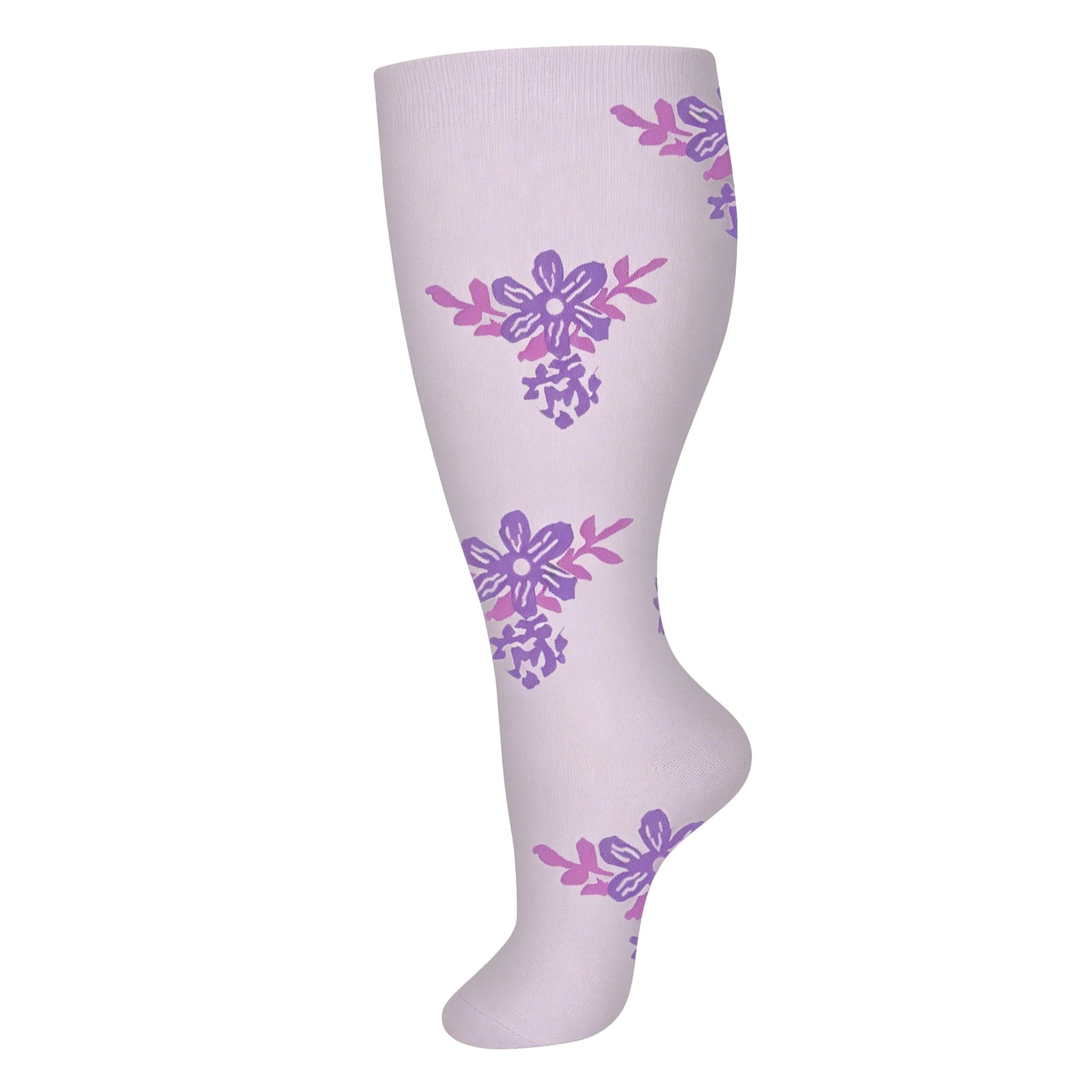 Plus Size Knee High Compression Socks with Pattern Options