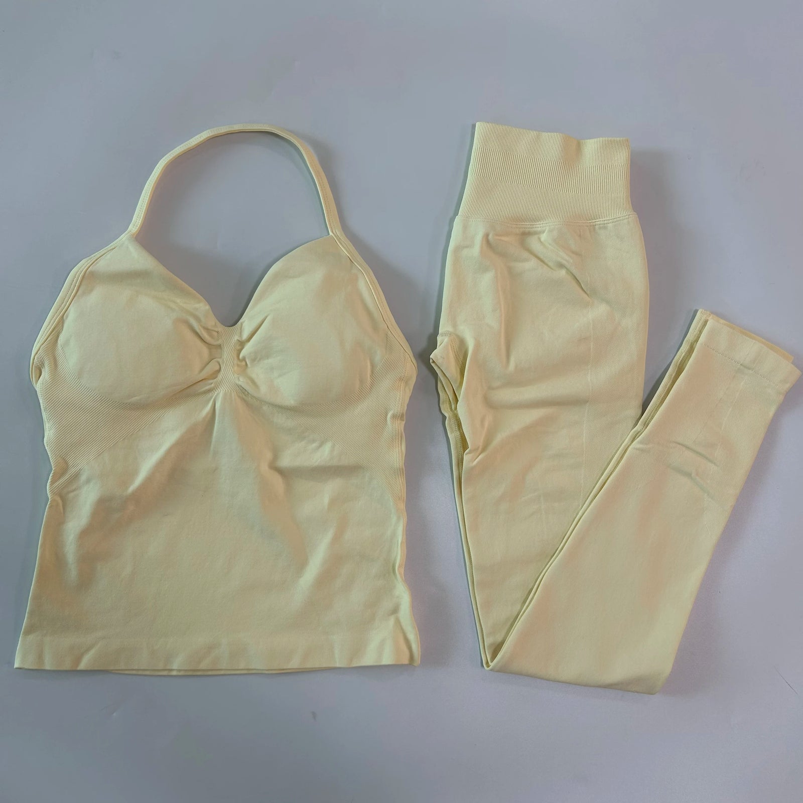 Women's Thin Strap Tank And Leggings Yoga Set