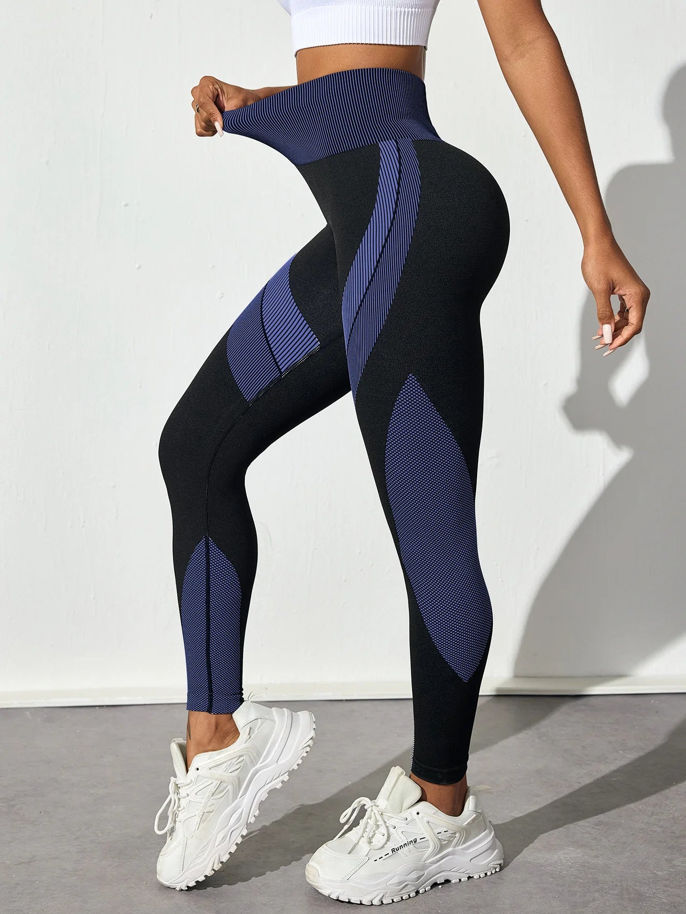 Women's Panelled Full Length Leggings For Workout Outfits
