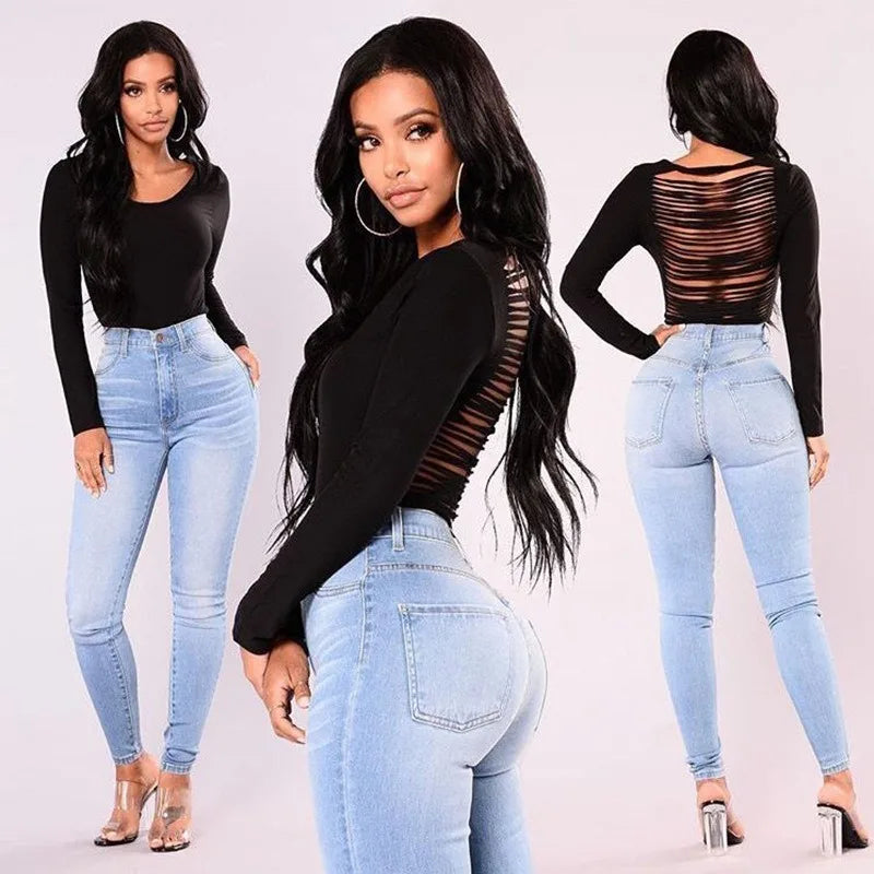 Women's Blue Skinny Fit Denim Jeans For Everyday Outfits