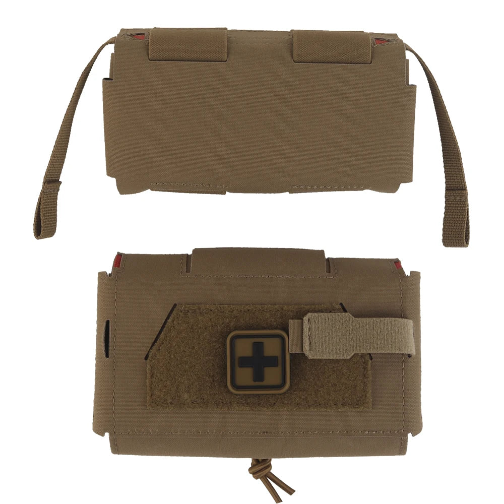 Compact MOLLE Outdoor Utility Pouch with Organizer Panel