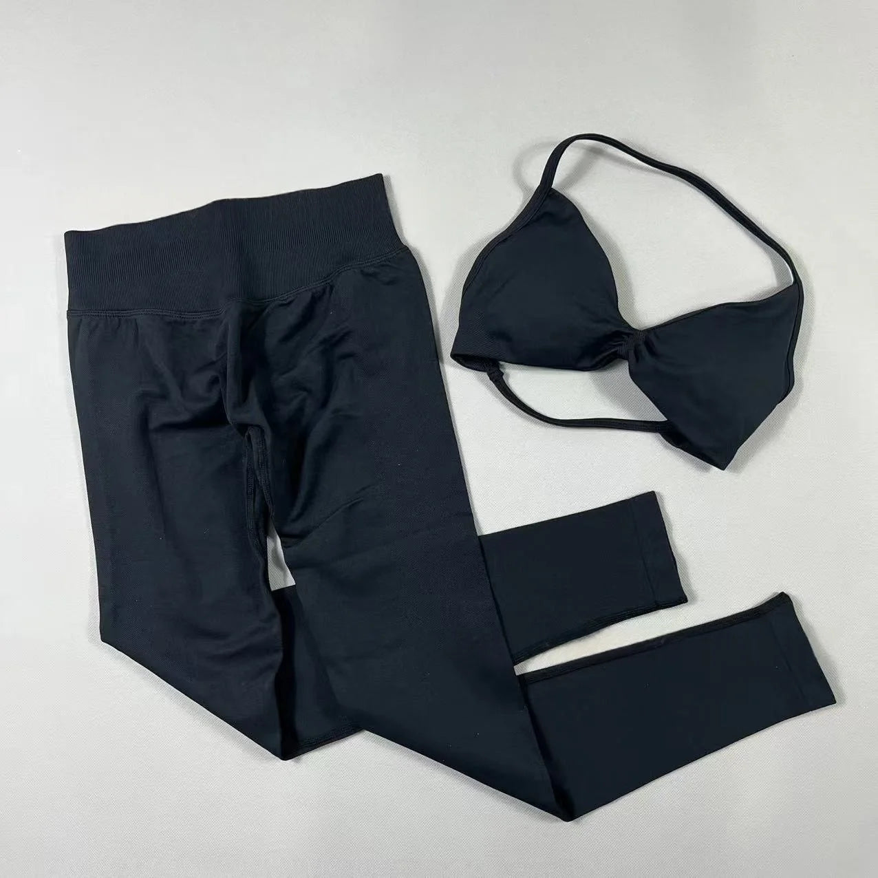 Women's Halter Bra And Leggings Yoga Set For Workout Outfits