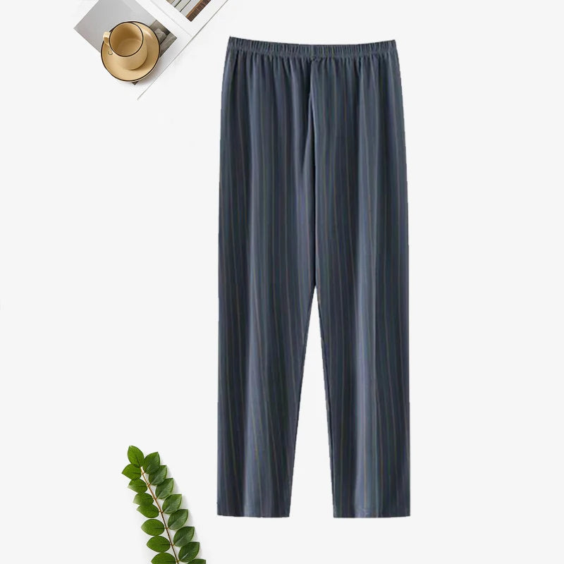 Men's Patterned Elastic Waist Straight Leg Pajama Lounge Pants