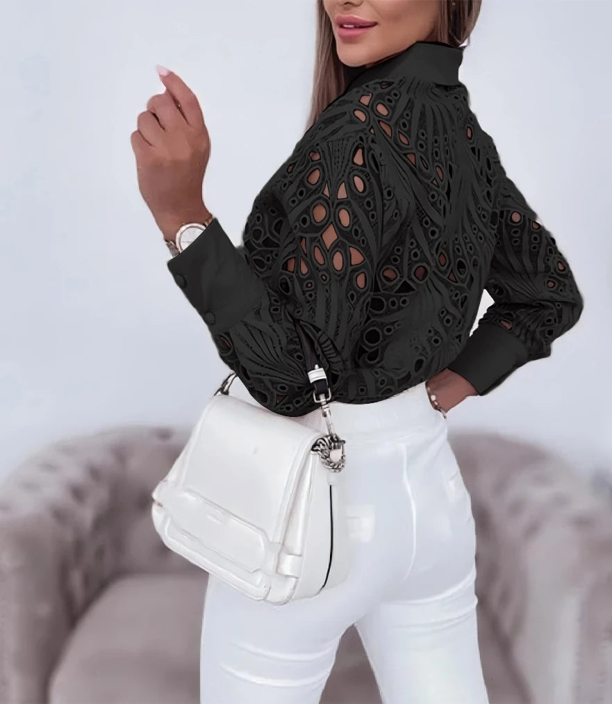 Women's Long Sleeve Button Front Shirt