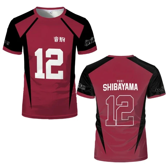 Nekoma Number Volleyball Short Sleeve T-shirt For Sports Outfits