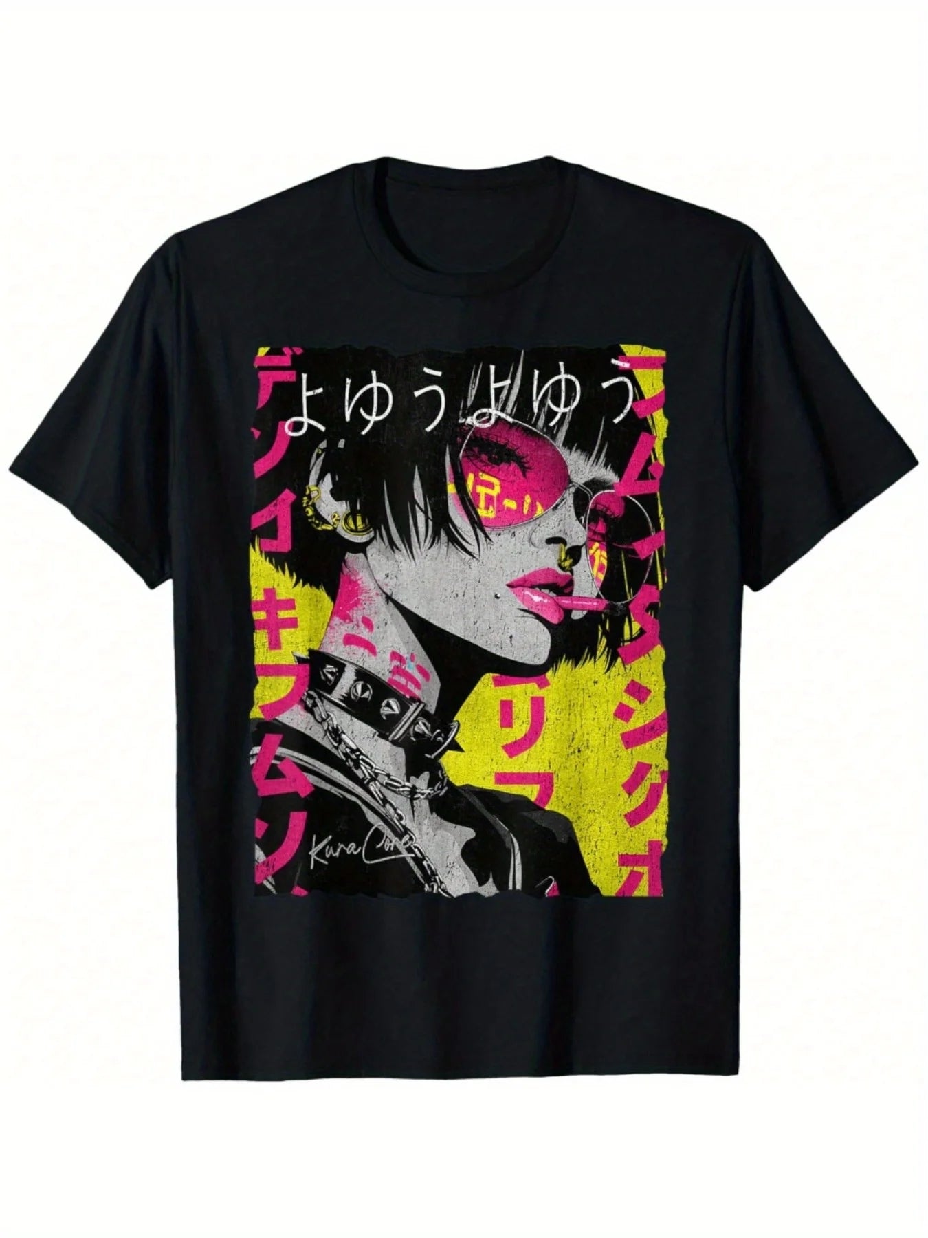 Cyberpunk Graphic Oversized Cotton Streetwear T Shirt