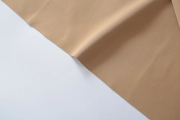 Simple French Fashion Light Luxury Windbreaker Mid Length Autumn Turn Down Collar Single Breasted Air Cotton Jackets Women