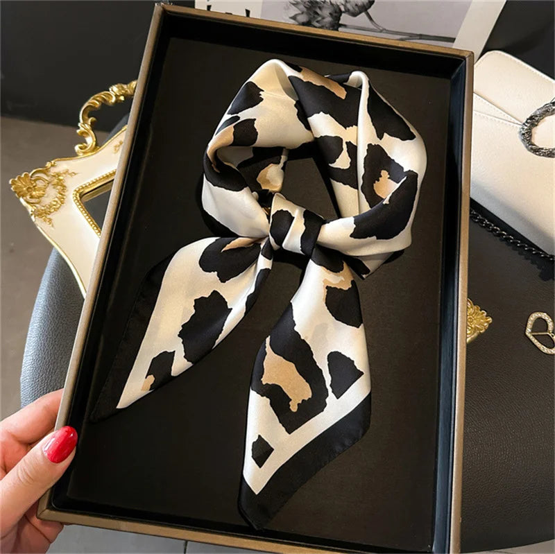Ornate Print Square Scarf with Decorative Border Patterns