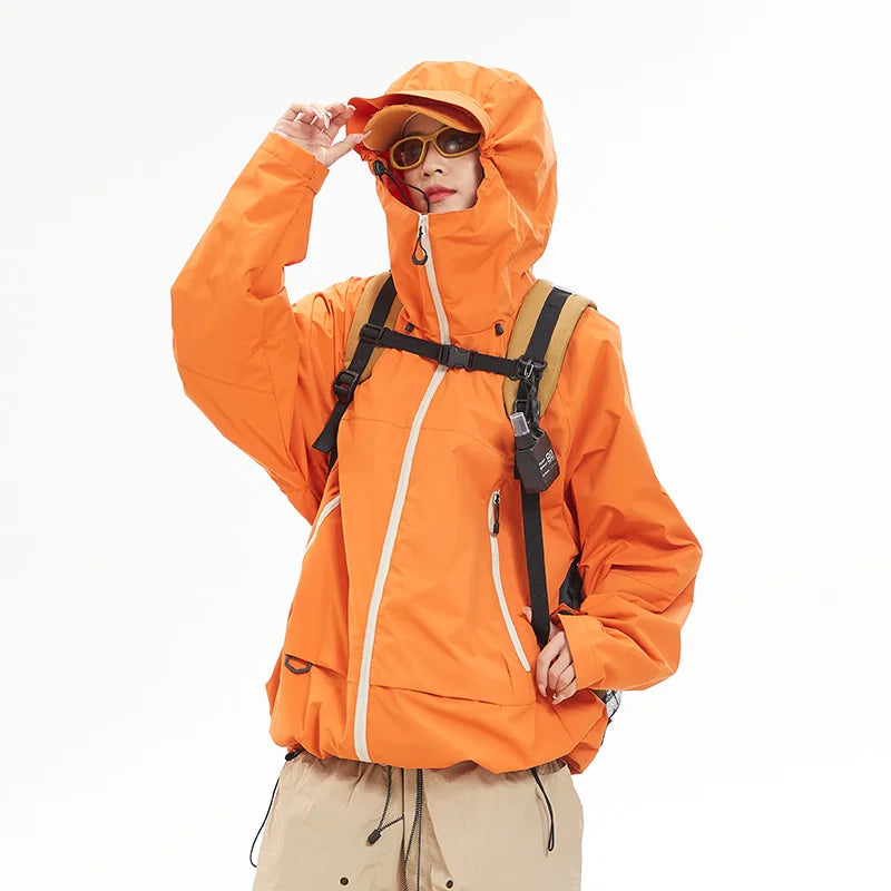 Unisex Waterproof Windproof Hiking Jacket for Outdoor Activities