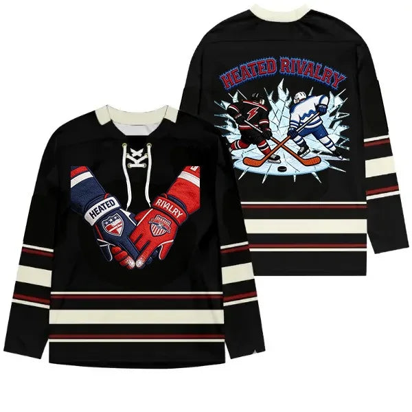 Rivalry Player Number Graphic Long Sleeve Jersey For Sports Outfits