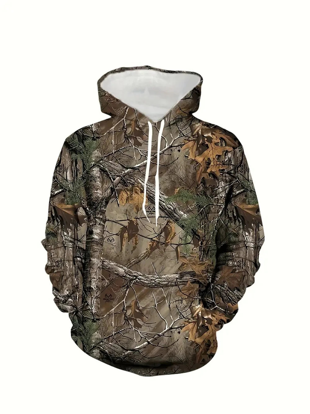 Leaf Camouflage Long-Sleeve Pullover Hoodie