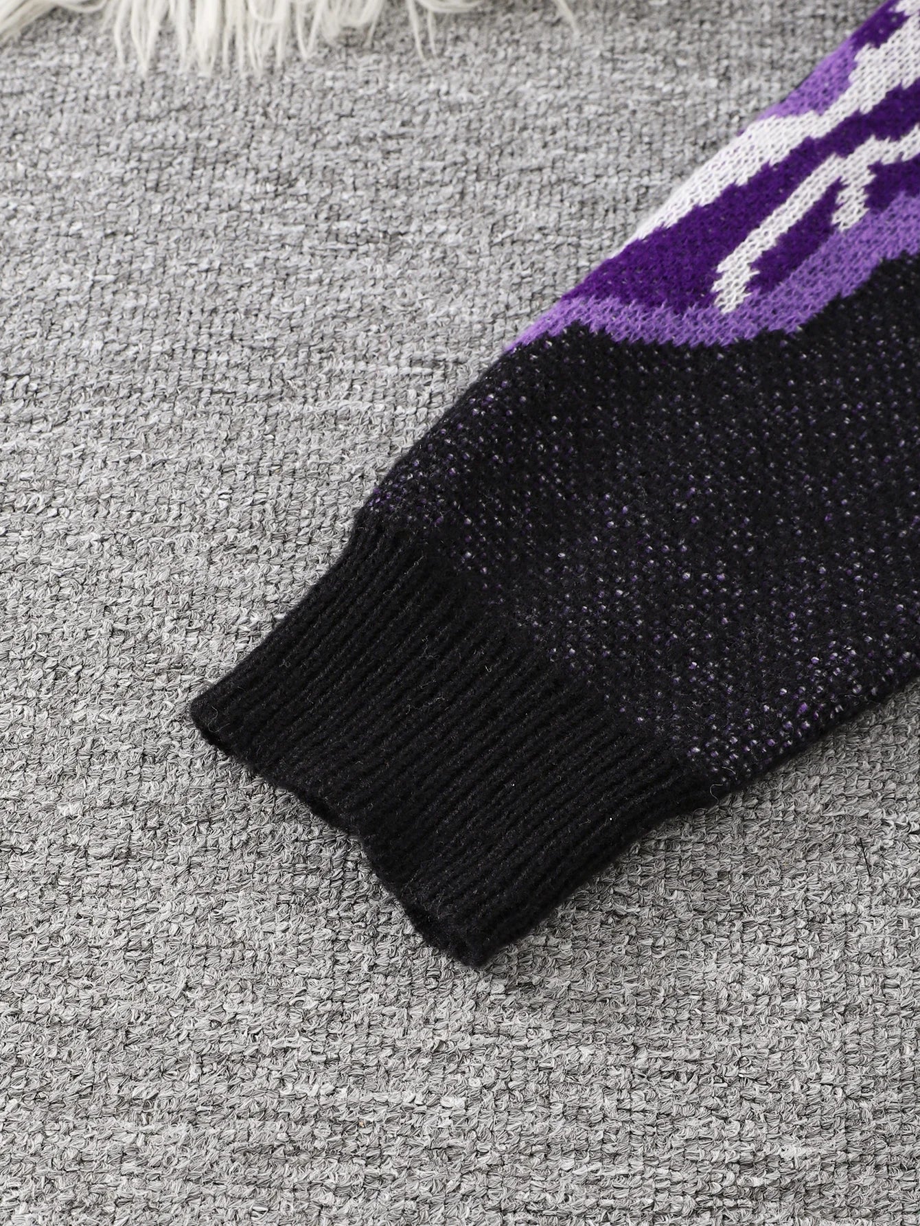 Men's Skeleton Graphic Crew Neck Knit Sweater
