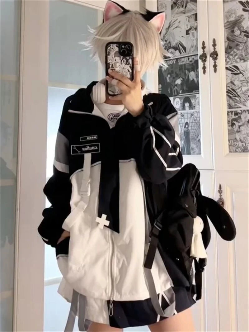 Cat Ear Long Sleeve Full Zip Casual Hoodie