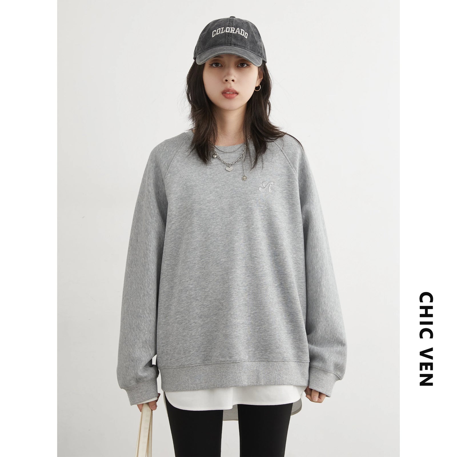 Long Sleeve Casual Pullover Sweatshirt with Original Style Options