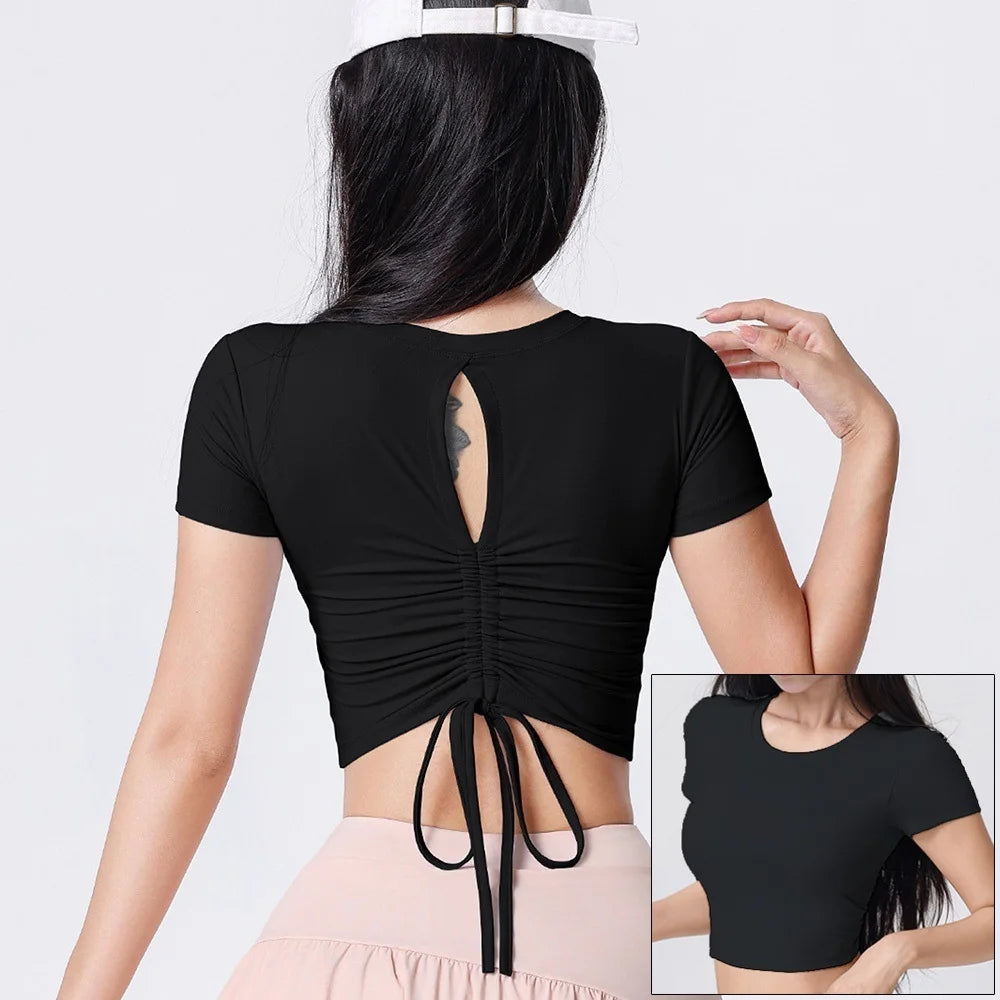 Women's Cross-Back Long-Sleeve Workout Top