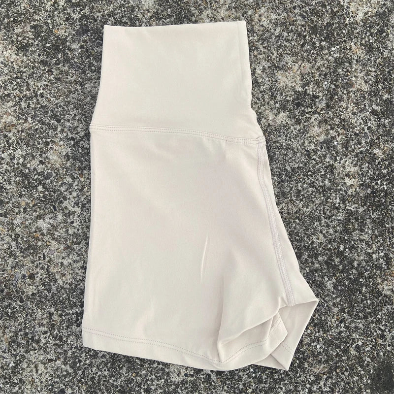 Women's High Waist Nylon Blend Biker Shorts with Colour Options