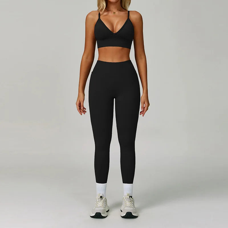 Women's Bra And Leggings Yoga Set For Workout Outfits