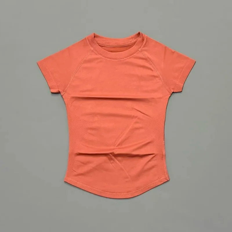 Women's Crew Neck Short Sleeve Sports T-shirt For Workout Outfits