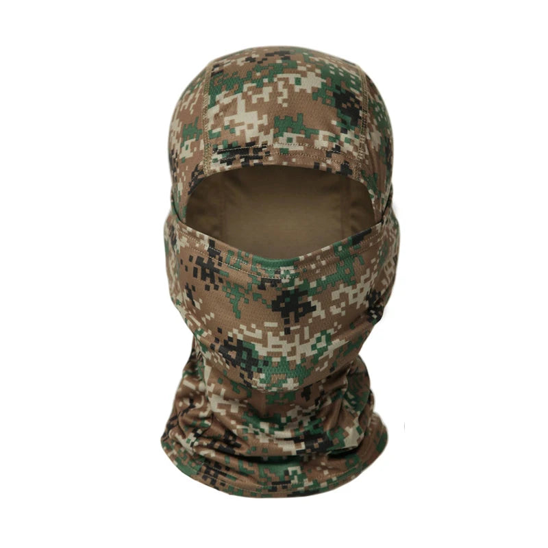Full Face Balaclava Hood with Solid and Camouflage Options