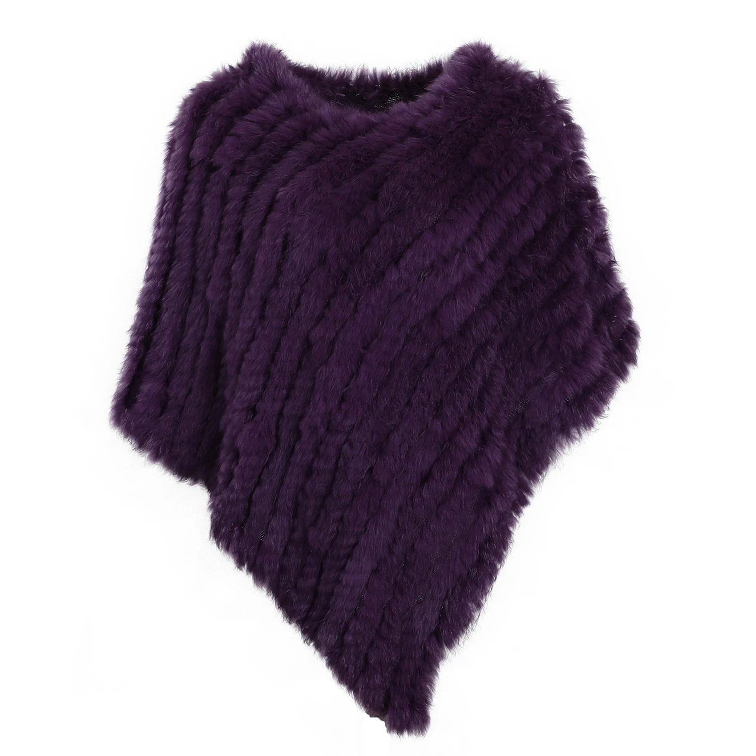 Textured Pointed Hem Poncho for Layering over Outfits