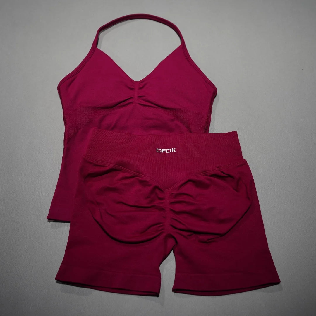 Women's Tank And Shorts Yoga Set For Workout Outfits