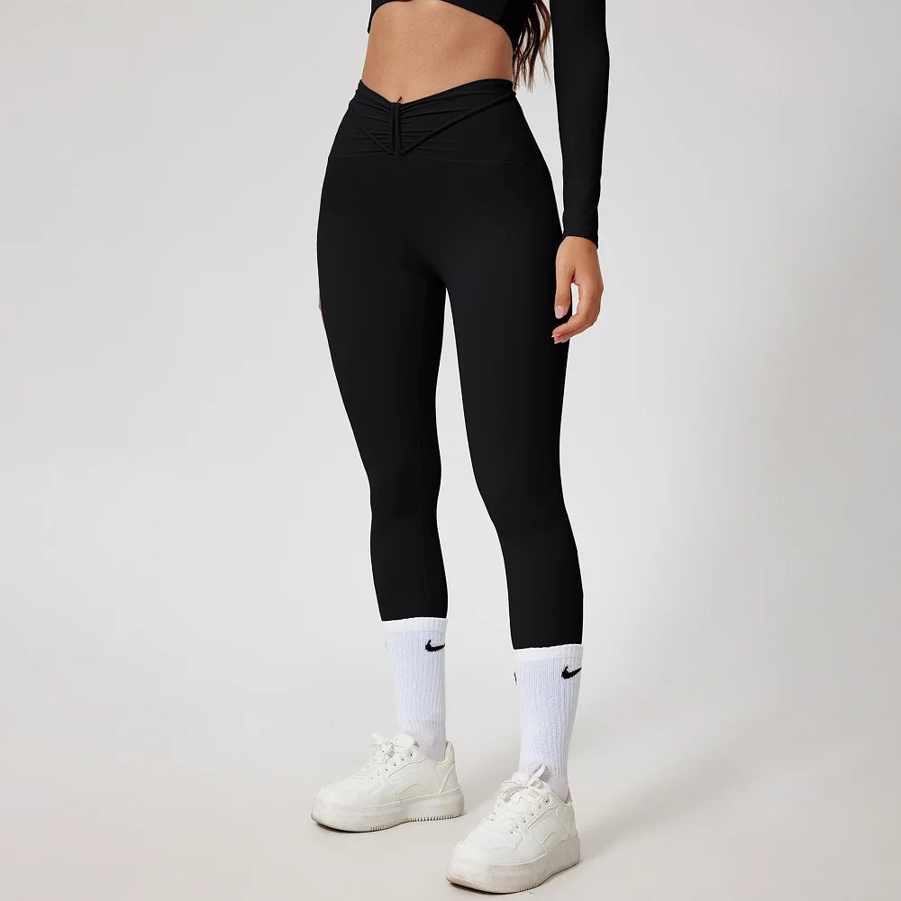 Women's Long-Sleeve Crop Top and Leggings Workout Set