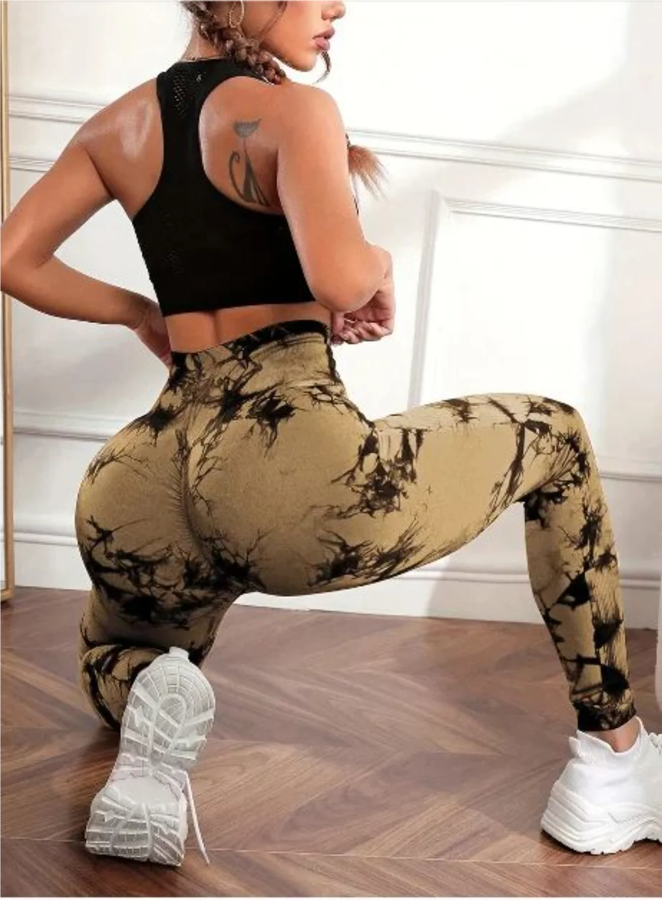 Women's Tie Dye Capri Leggings For Workout Outfits