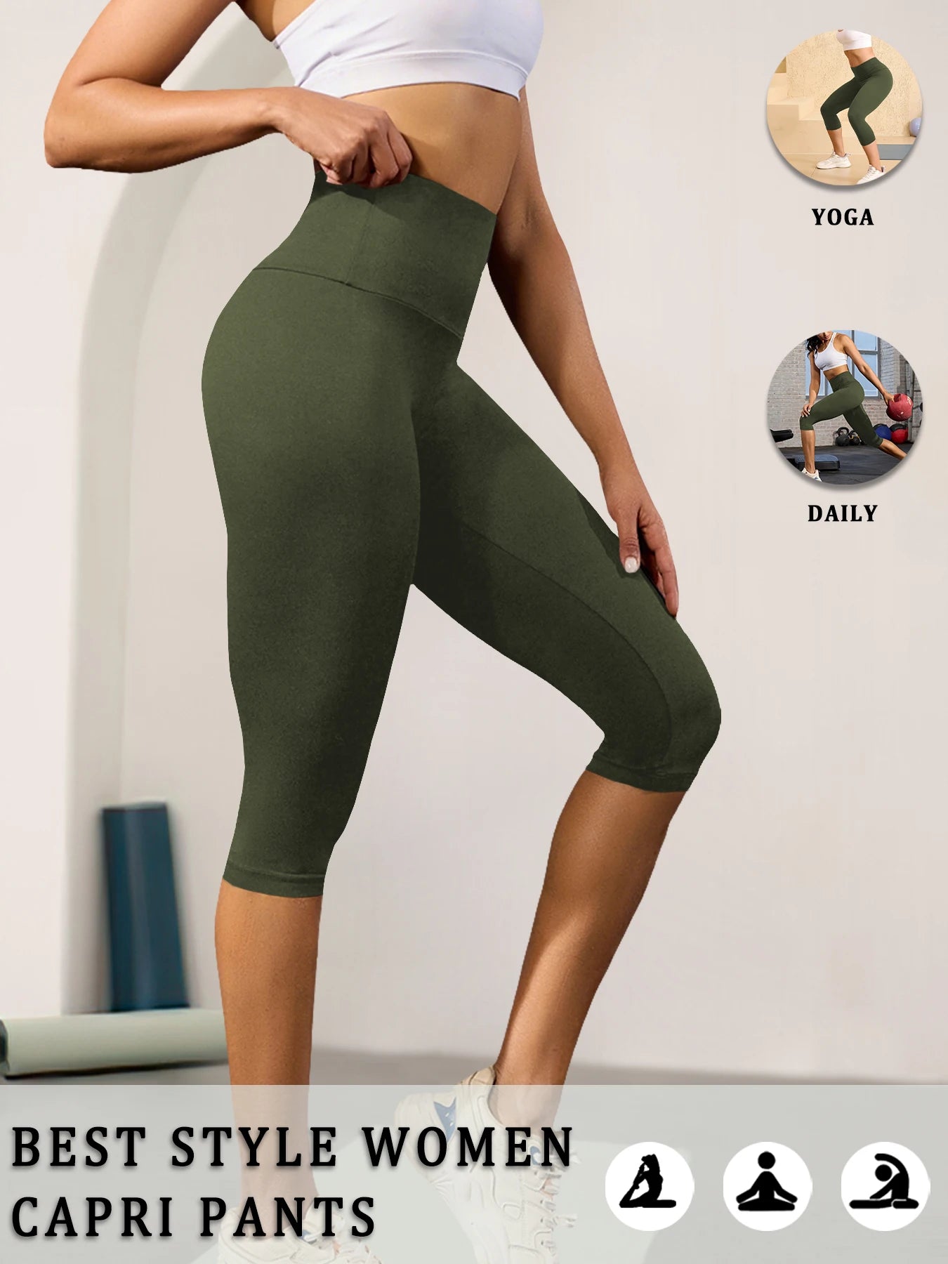 Women's Capri Leggings For Workout Outfits And Layering