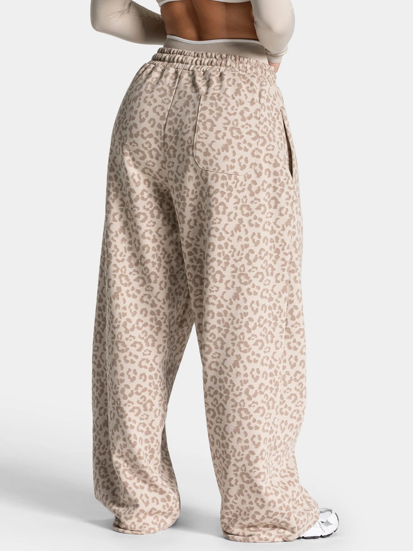 Women's Leopard Print Wide Leg Yoga Pants For Workout Outfits