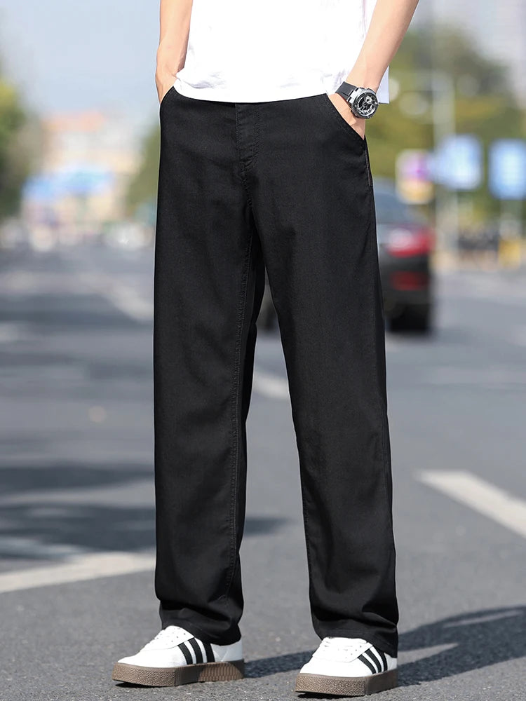 Men's Wide Leg Denim Jeans for Casual Everyday Wear