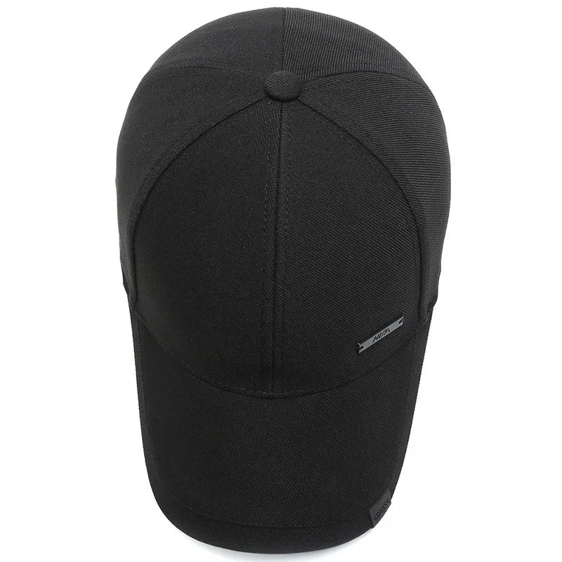 Solid Baseball Cap with Small Front Label Detail