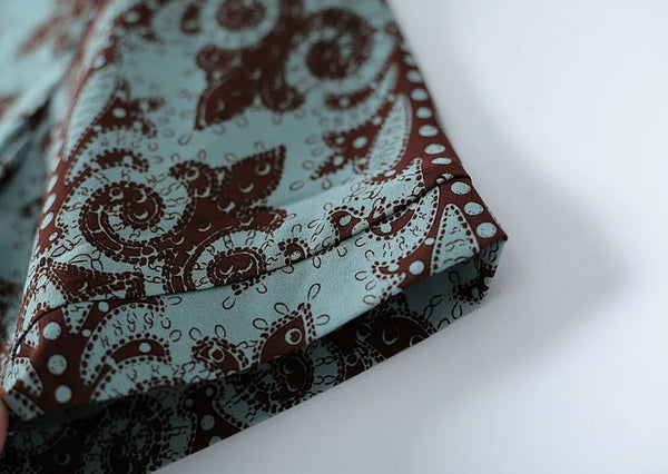 Summer Dress Woman Trendy Elegant Vintage Turn Down Collar Over Knee Single Breast Drop Large Swing Flower Female Dresses