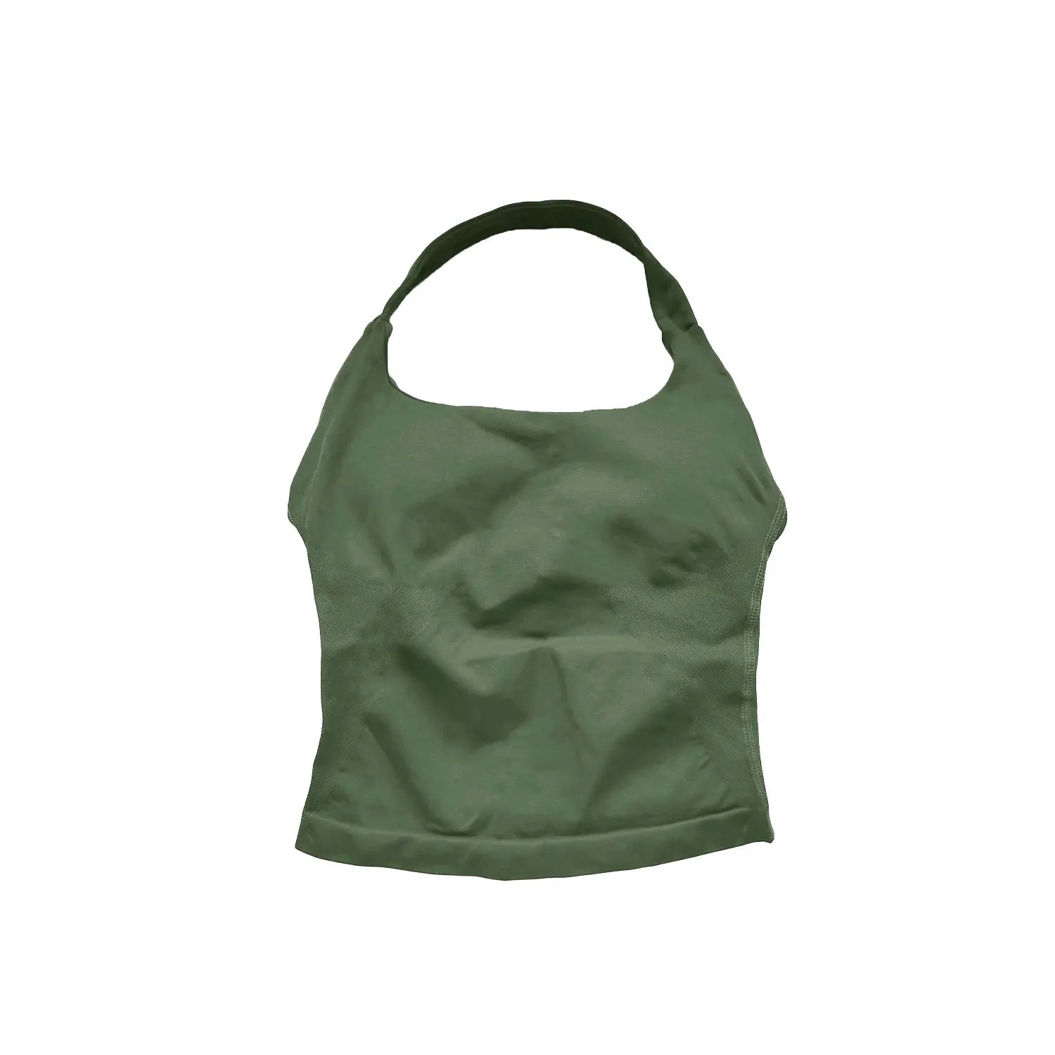 Women's Halter Neck Longline Fitted Tank Top For Workout Outfits