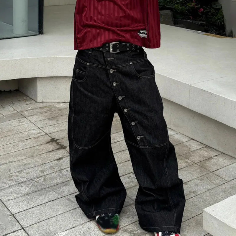 Men's Wide Leg Denim Jeans for Casual Everyday Wear