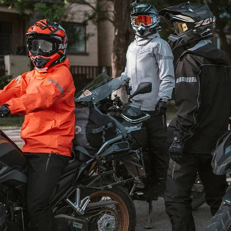 Outdoor Hooded Jacket and Trouser Clothing Set with Style Options
