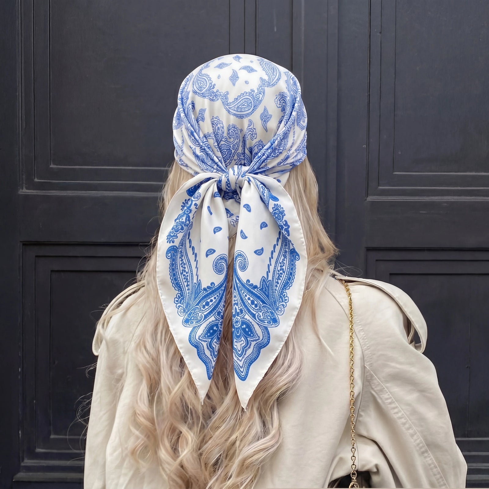 Printed Square Scarf with Floral and Graphic Pattern Options