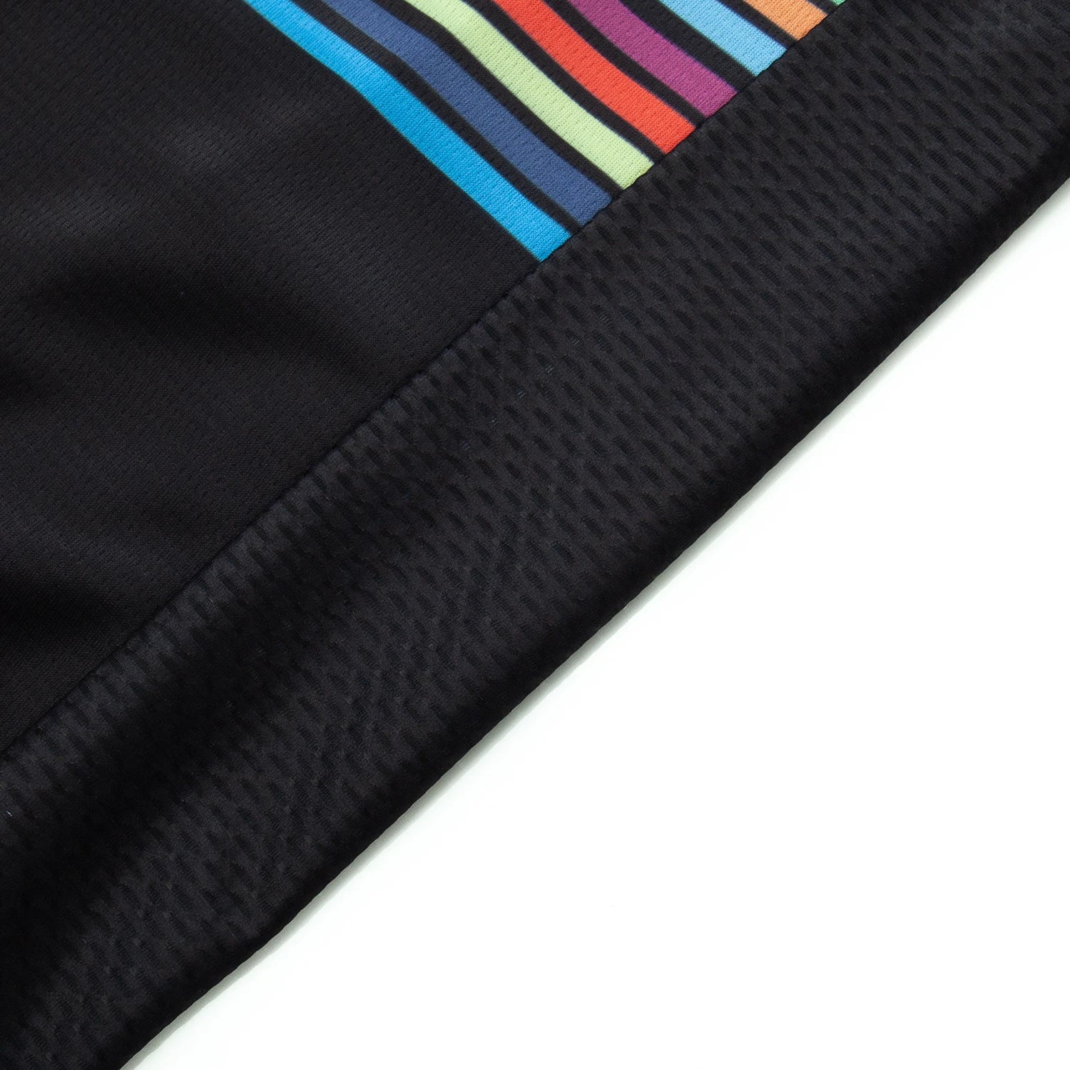 Men's Striped Short Sleeve Full-Zip Cycling Jersey with Rear Pockets