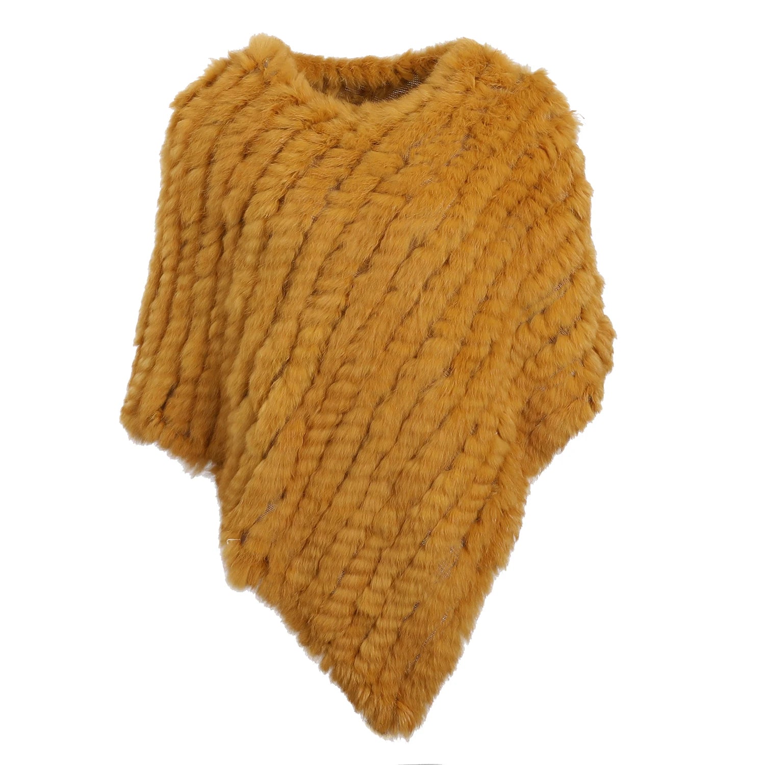 Textured Pointed Hem Poncho for Layering over Outfits