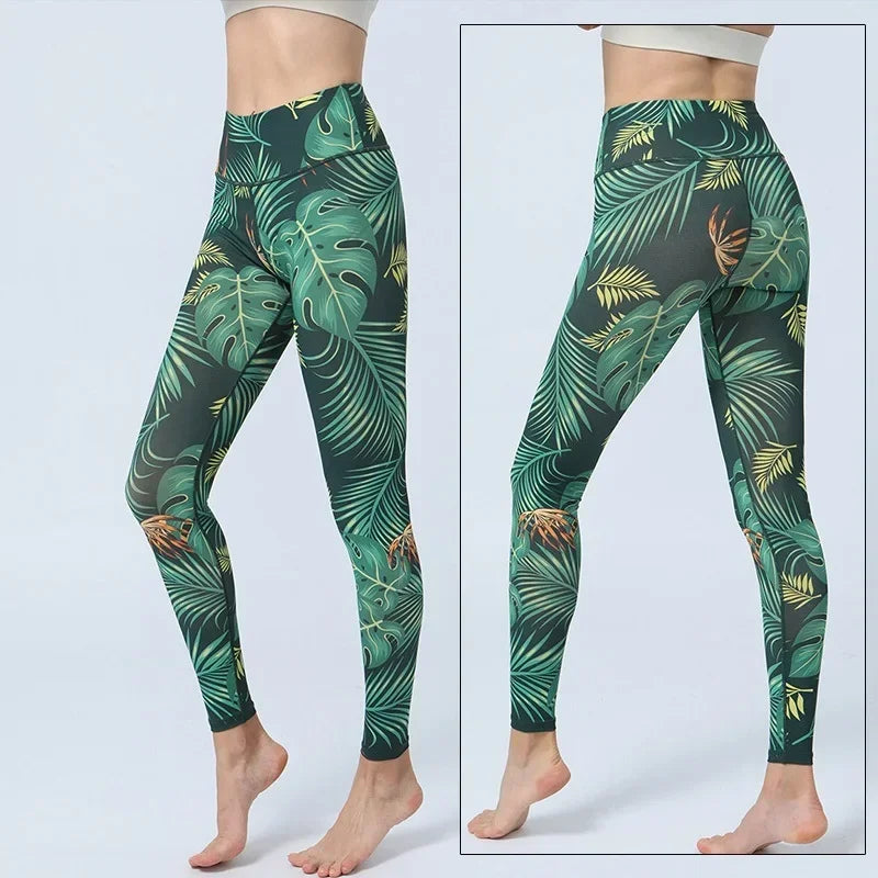 Women's Printed High-Waist Workout Leggings