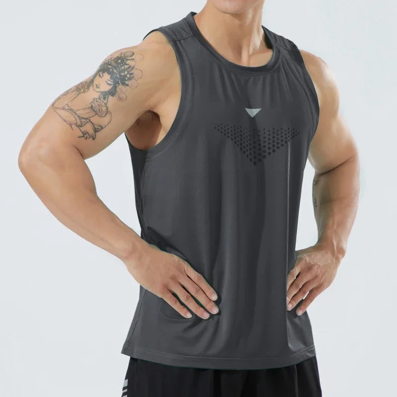 Sleeveless Crew Neck Racerback Running Training Tank Top