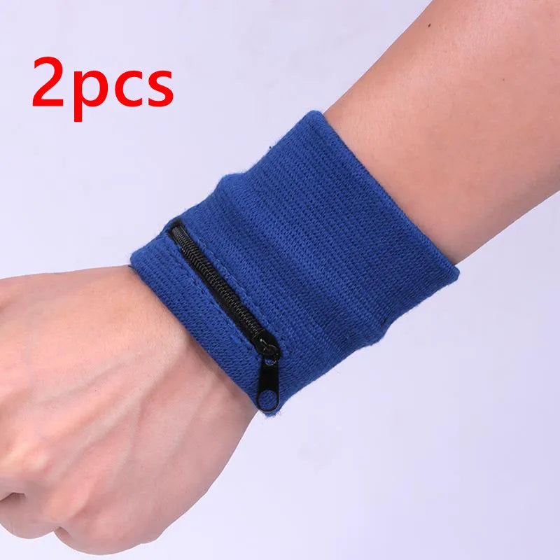 Zippered Wrist Pouch Wallet with Soft Band Shape
