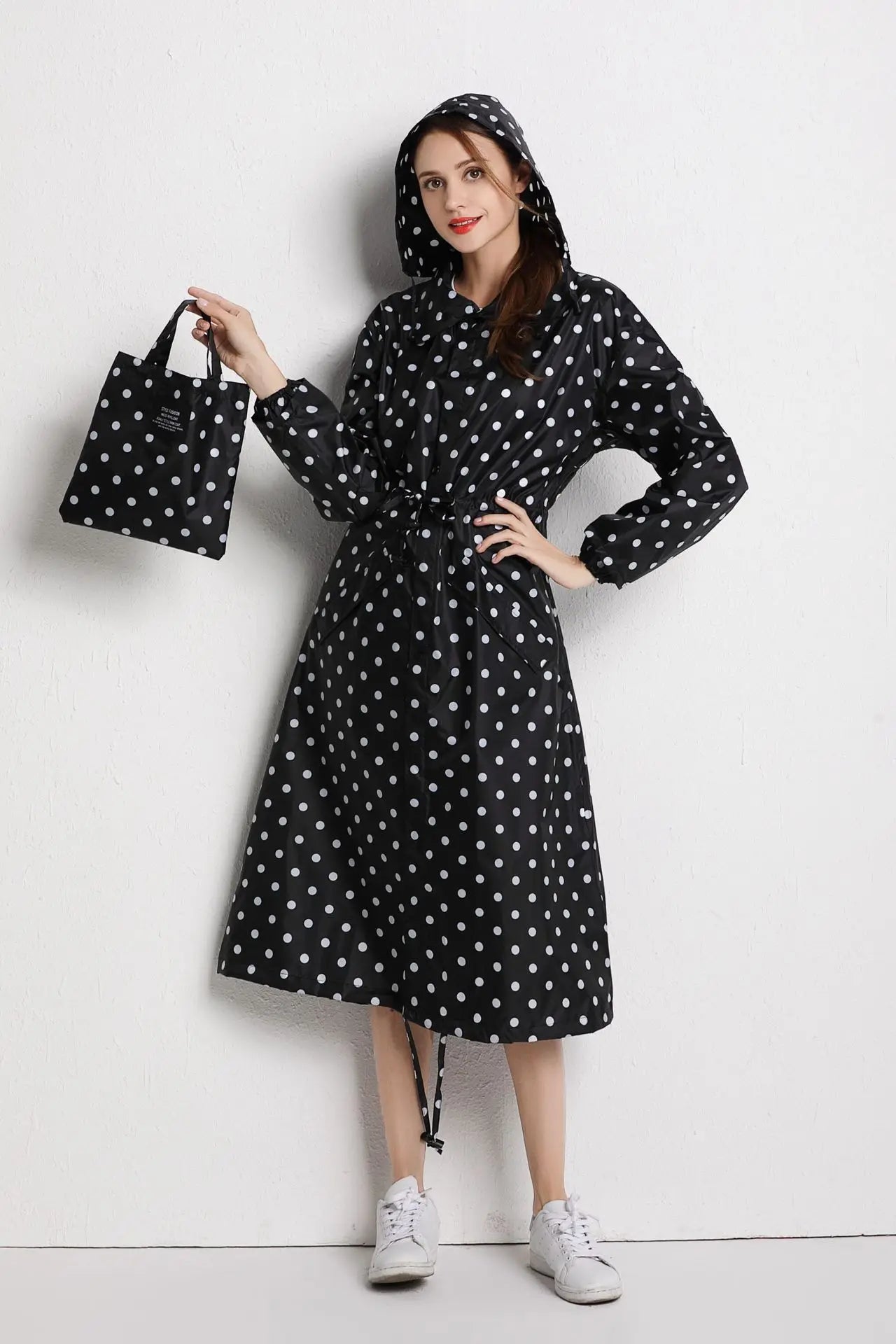 Long Hooded Front Opening Jacket for Layering over Outfits