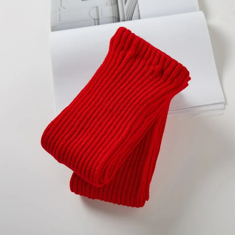Long Ribbed Dance Leg Warmers with Stirrup Foot Shape
