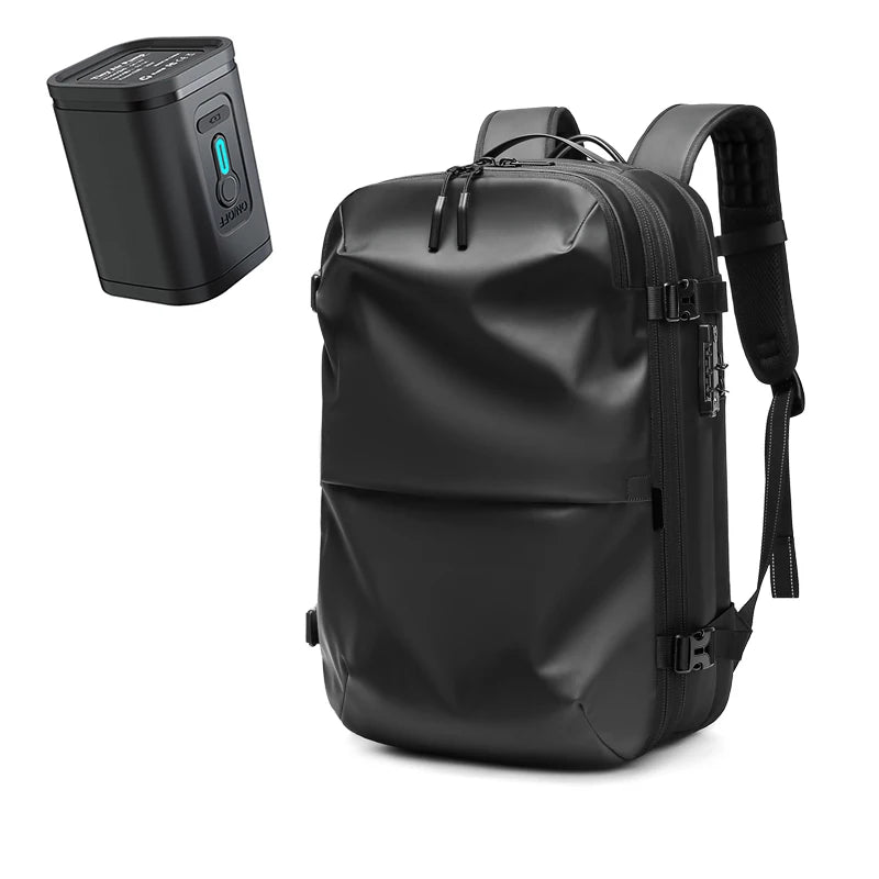 Vacuum Compression Travel Backpack with Separately Labelled Pump and Bag Options